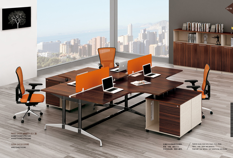 美耐家具 辦公家具辦公桌 簡約現代屏風組合職員桌 電腦桌椅