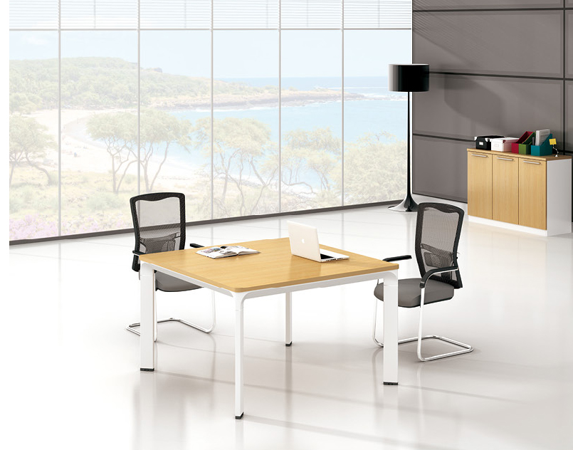 美耐家具 辦公家具簡約會議臺 鋼腳會議桌 辦公桌工作臺條桌