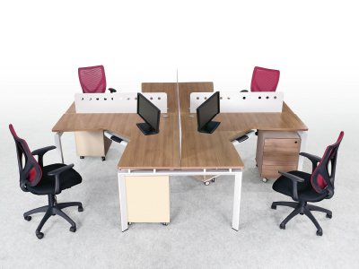 辦公家具屏風(fēng)桌辦公電腦卡座多人組合 十字四人組合臺