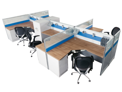 板式六人位辦公桌 職員桌 員工臺組合高檔辦公屏風臺