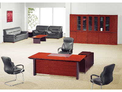 貼木皮油漆老板桌實木大班桌總裁桌主管桌