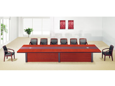 貼木皮紅胡桃實(shí)木油漆會(huì)議桌條桌開(kāi)會(huì)桌辦公桌